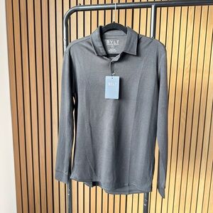 BYLT Gray Long Polo Sleeve Shirt
